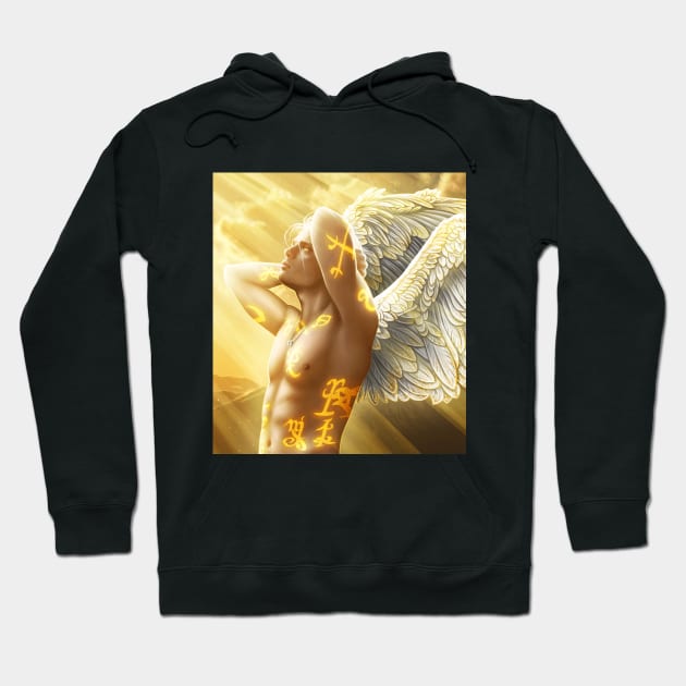 angel with the golden wings Hoodie by c0ffeebee